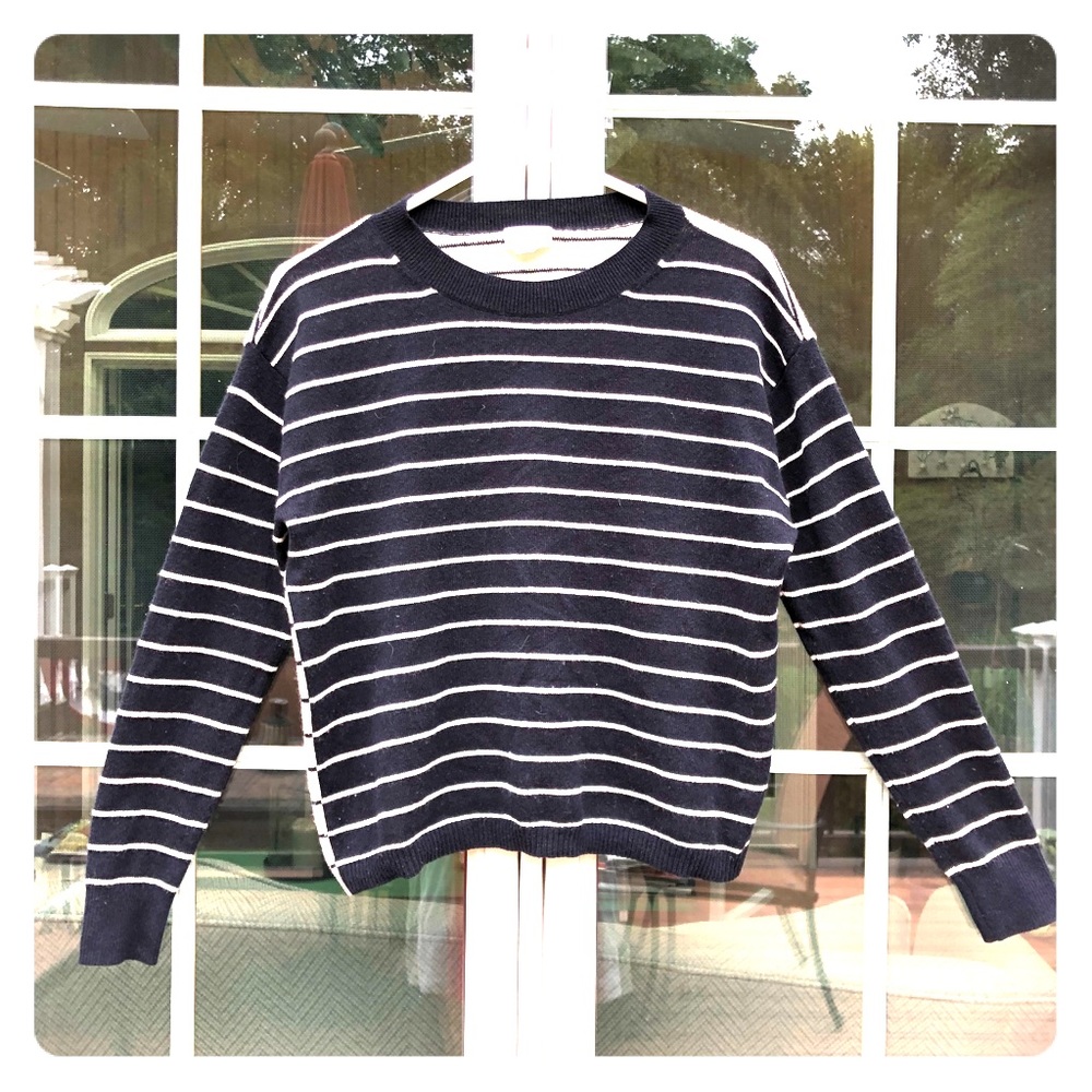 Club Monaco Cashmere Striped Sweater Small